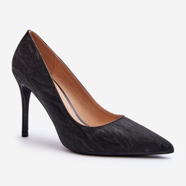 Black Klonisa high heels decorated with glitter 1