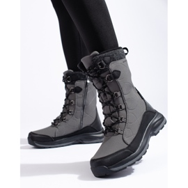 Women's lace-up trekking shoes DK waterproof grey 1 Women's lace-up trekking shoes DK waterproof grey 1