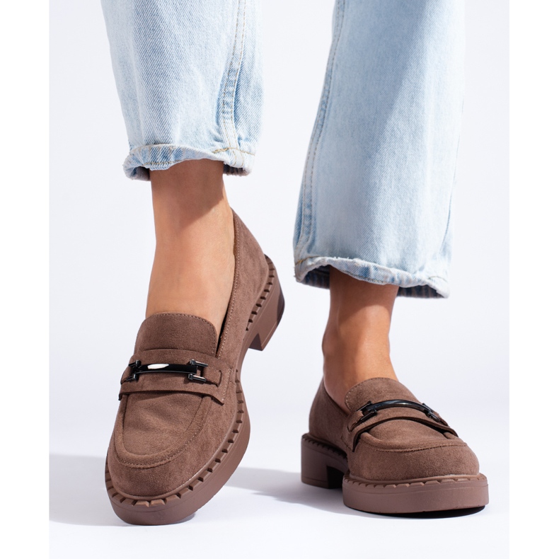 W. Potocki Potocki women's loafers on a brown platform 1