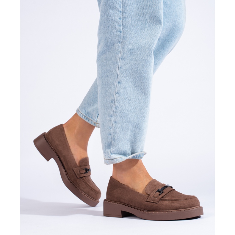 W. Potocki Potocki women's loafers on a brown platform 2