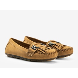 Brown eco-suede loafers from Maia 1 Brown eco-suede loafers from Maia 1