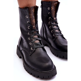 Eco-leather boots women's black workers 2