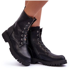 Eco-leather boots women's black workers 4