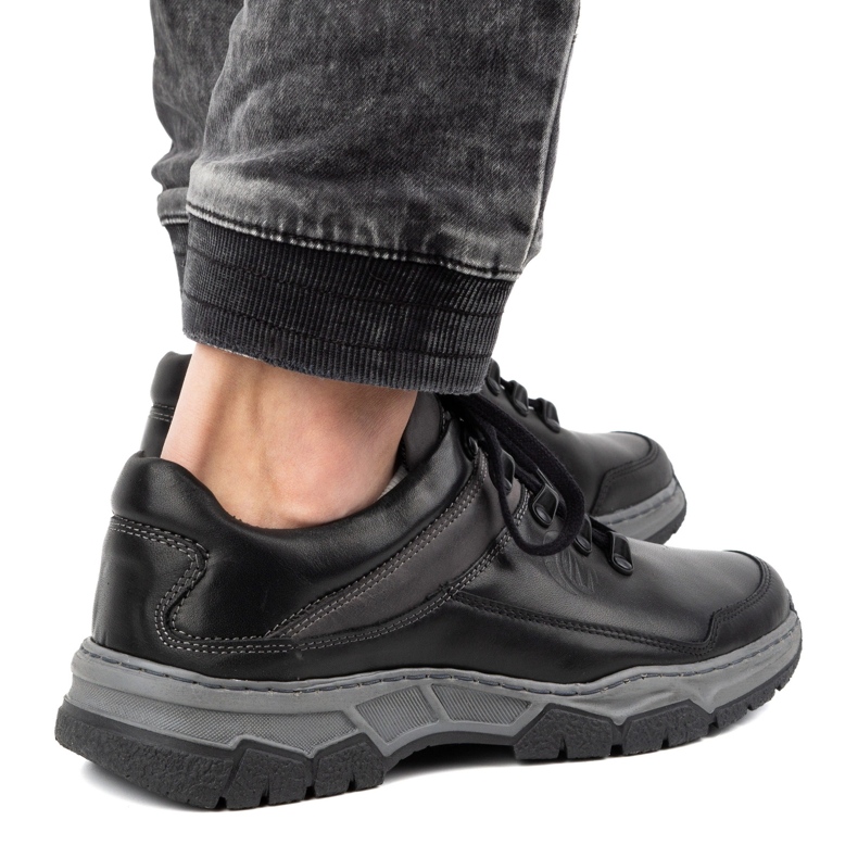 Olivier Men's casual leather shoes 842MA black 2