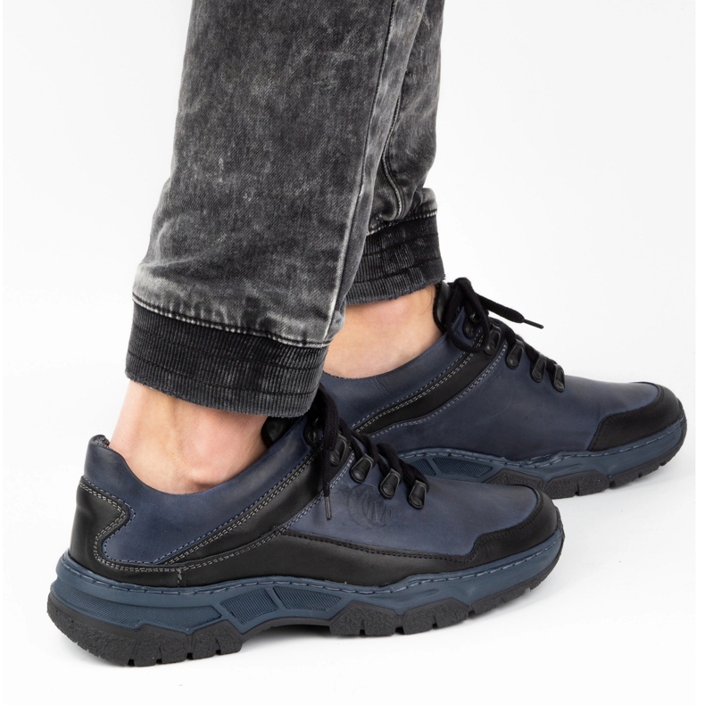 Olivier Men's casual leather shoes 842MA navy blue 2 Olivier Men's casual leather shoes 842MA navy blue 2