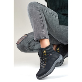 Women's high trekking shoes, black 1