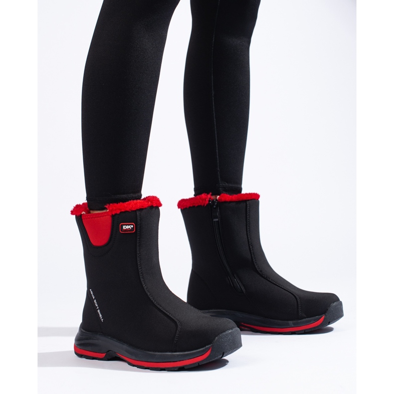 DK women's high trekking boots, insulated with fur black 1