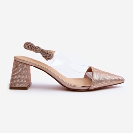 Elegant Pointed Toe Pumps D&amp;A MR91292-1 Champagne golden 1