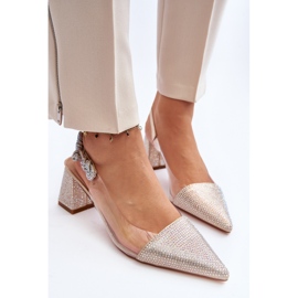 Elegant Pointed Toe Pumps D&amp;A MR91292-1 Gold golden 1