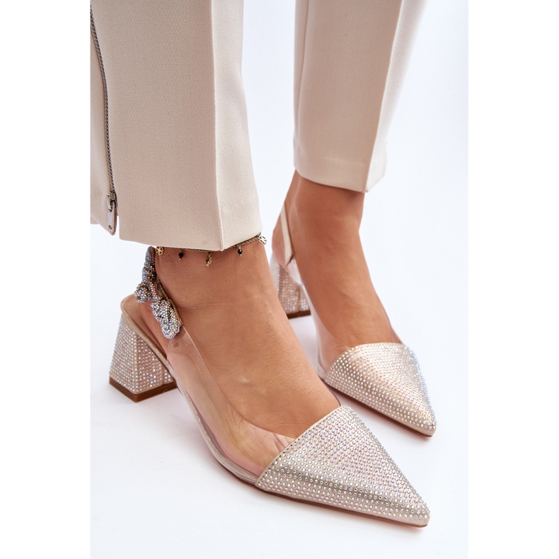 Elegant Pointed Toe Pumps D&amp;A MR91292-1 Gold golden 1