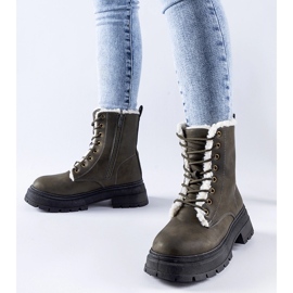 Green insulated boots from Tadasuni 1