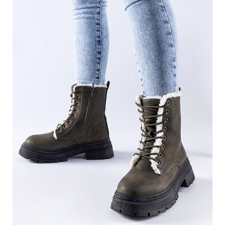 Green insulated boots from Tadasuni 1