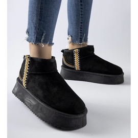 Black snow boots on the Scavi platform 1 Black snow boots on the Scavi platform 1