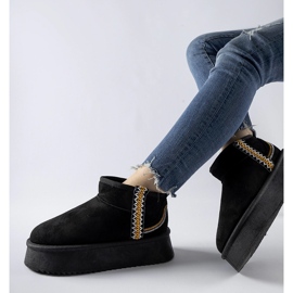 Black snow boots on the Scavi platform 2 Black snow boots on the Scavi platform 2