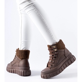 Brown insulated Adamsville sneakers 1