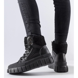 Black insulated Adamsville sneakers 1