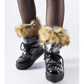 Battle gray insulated snow boots with fur grey 1 Battle gray insulated snow boots with fur grey 1