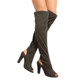 Open toe boots R110P Green 2