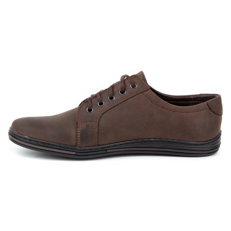 Polbut Leather men's shoes 320 dark brown 1