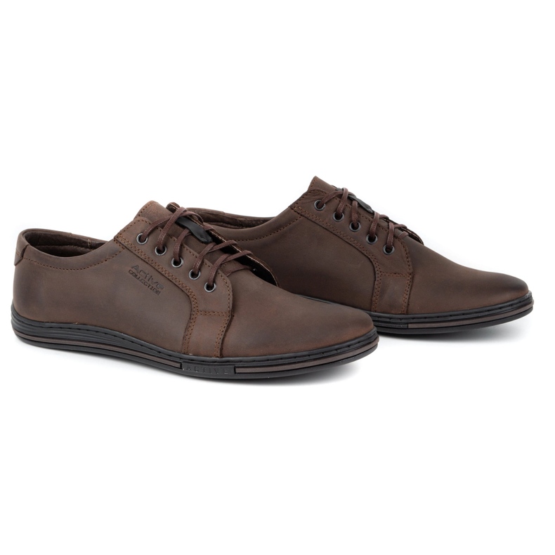 Polbut Leather men's shoes 320 dark brown 2