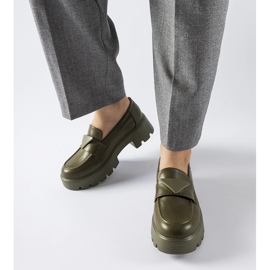 Green moccasins with a massive Eligio sole 2