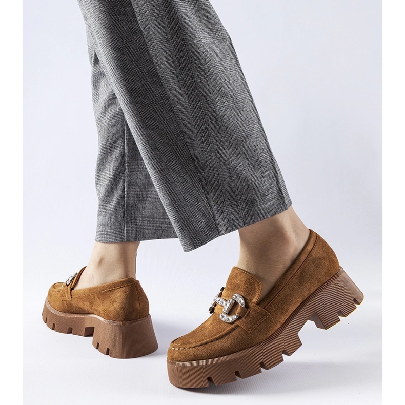 Giacomo brown moccasins with rhinestones 1 Giacomo brown moccasins with rhinestones 1