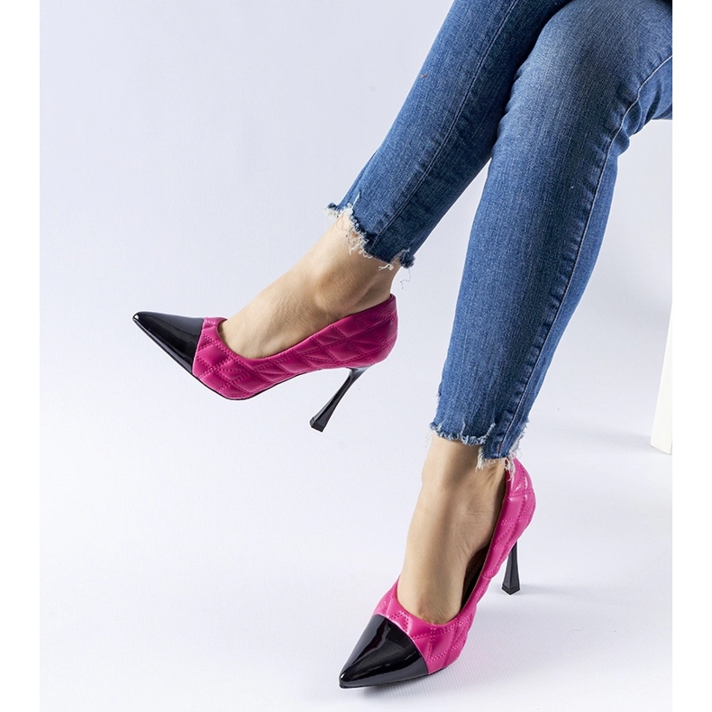 Black and pink shoes heels online