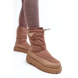 Seastar Beige women's snow boots with a thick sole 3 Seastar Beige women's snow boots with a thick sole 3