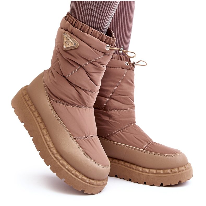 Seastar Beige women's snow boots with a thick sole 4 Seastar Beige women's snow boots with a thick sole 4