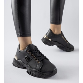Black sneakers with a massive Arpaia sole 1