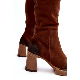 Suede Women's High Heel Boots Above the Knee Lemar Brown Ceraxa 3 Suede Women's High Heel Boots Above the Knee Lemar Brown Ceraxa 3