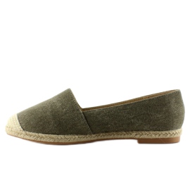 Espadrilles with linen toe caps JH23P Green 1