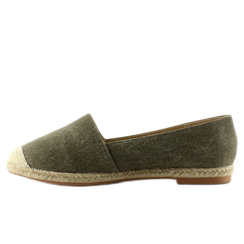 Espadrilles with linen toe caps JH23P Green 1