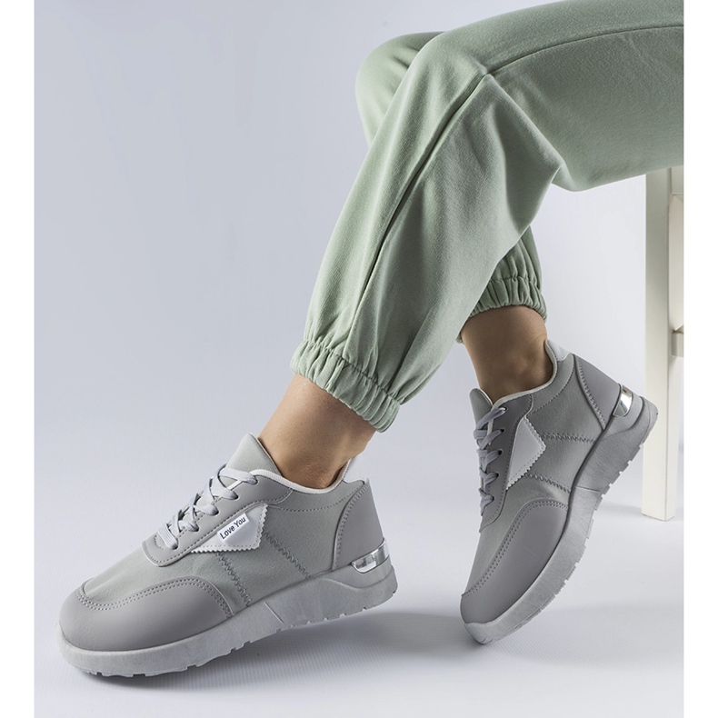 Gray fabric sneakers by Geraldino grey 1