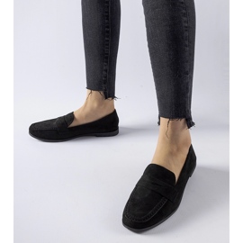 Black Medford eco-suede moccasins 1