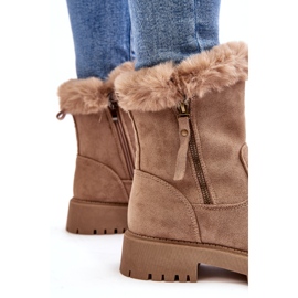 NEWS Women's suede boots with fur beige 3 NEWS Women's suede boots with fur beige 3