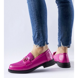 Pink moccasins with a Gennaro buckle 1