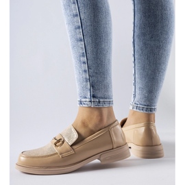 Beige moccasins with a Gennaro buckle 1