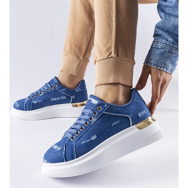 Blue platform sneakers by Osson 1 Blue platform sneakers by Osson 1