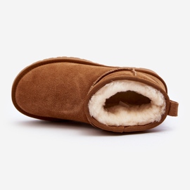 Fashionable Suede Low Snow Boots Camel Nucca brown 1