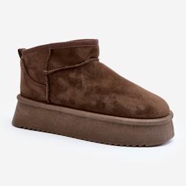 Women's Snow Boots With a Thick Sole Caliksa brown 2