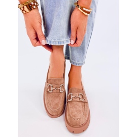 Karins Khaki suede buckle moccasins beige 1 Karins Khaki suede buckle moccasins beige 1