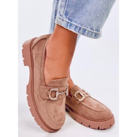 Karins Khaki suede buckle moccasins beige 2 Karins Khaki suede buckle moccasins beige 2