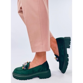 Platform loafers with Dollin Green crystals 2