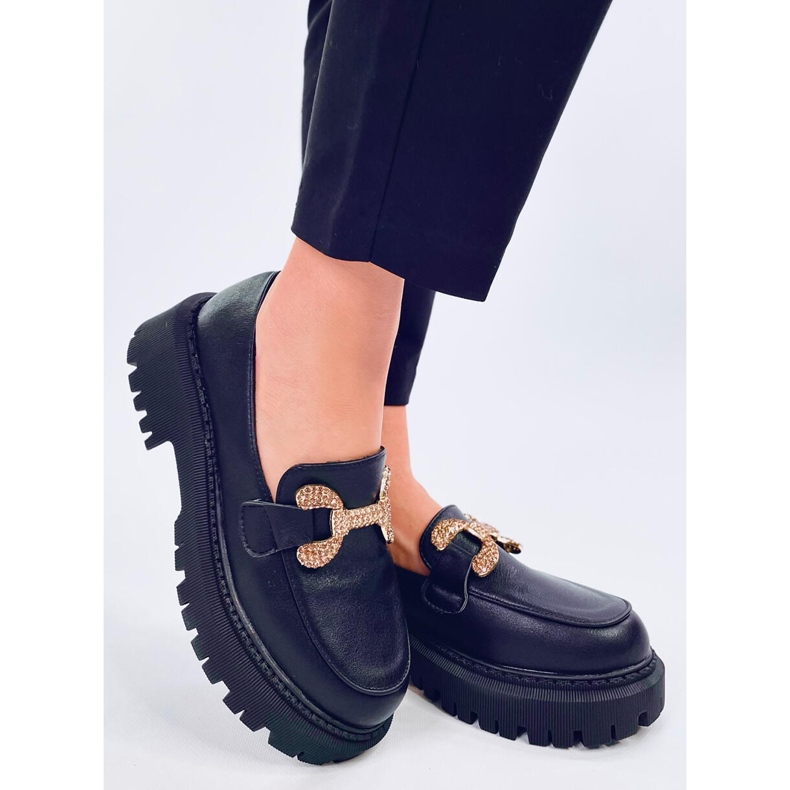 Buess Black platform full-grain moccasins 2