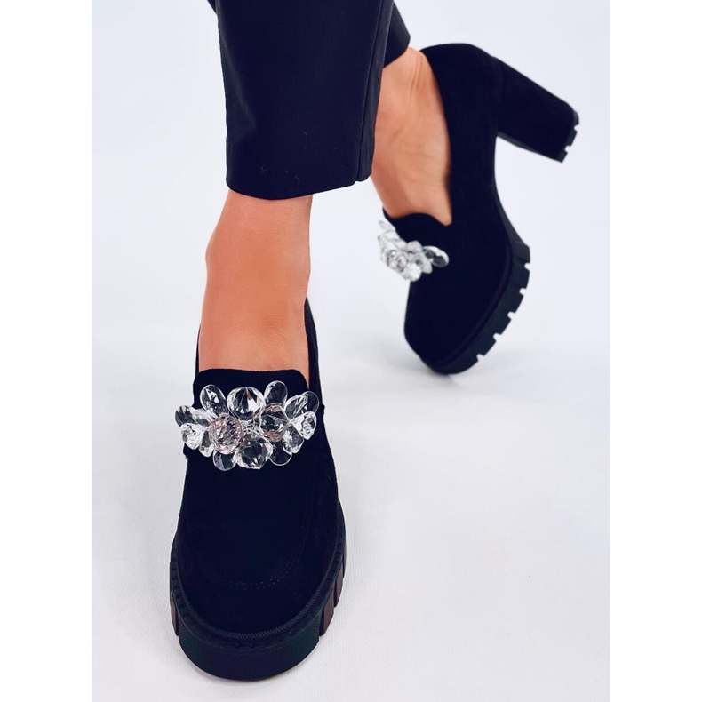 Moccasins Nadine Black high-heeled ankle boots 2