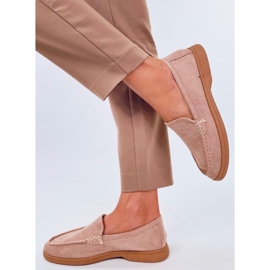 Soft women's moccasins Justt Beige 2