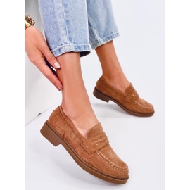 Antye Camel women's suede moccasins brown 2