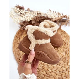 Camel Unitia Children's Velcro Snow Boots brown 2