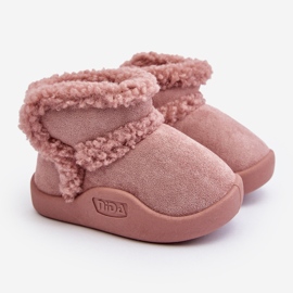 Children's Velcro Snow Boots Pink Unitia 1
